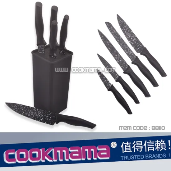 5pcs power coating Knife set ,non-stick,power coating,ceramic coating