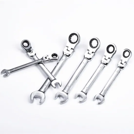 Multi-size Open Inner Hexagon Chrome Vanadium Ratchet Wrench for Repair Tools