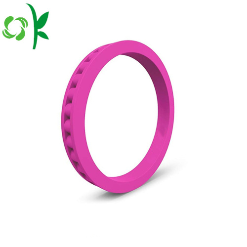 Anneaux de silicone personnalisés bague de fiançailles bague perle échelle