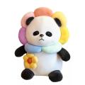 Sunflower giant panda plush toy for children