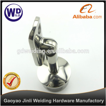 Polished Stainless Post Mounted Adjustable Radius Saddle Handrail Supports