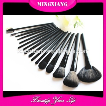 New 16 piece pro black handle professional cosmetic brush/make up brush/makeup brushes