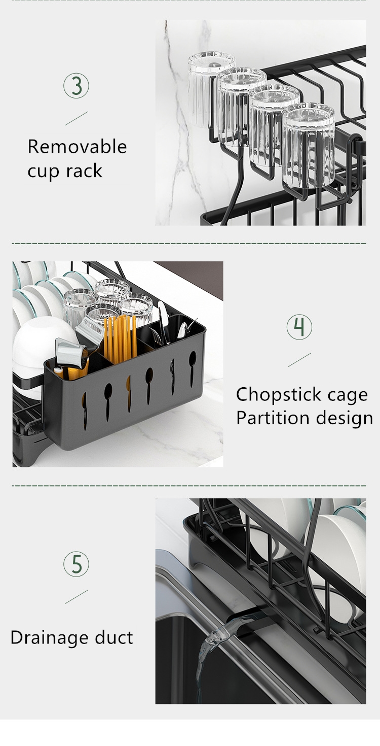 Multifunctional Storage Shelf For Kitchen Dish Dryer Rack