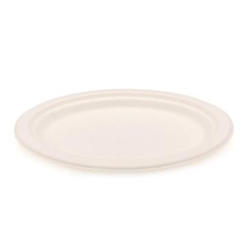 Biodegradable degradable restaurant dinner disposable round 9'' sugarcane bagasse round plate