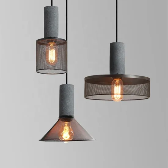 Nordic Minimalist Cement Pendant E27 LED Chandelier Lamp