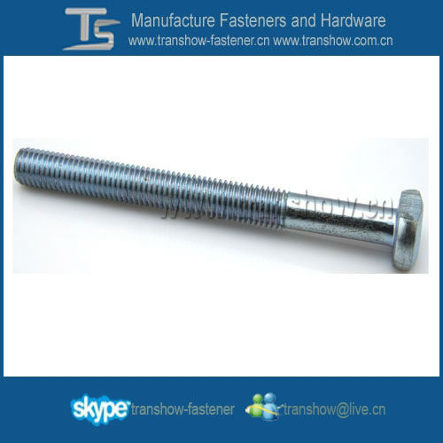 zinc plated steel T head bolt