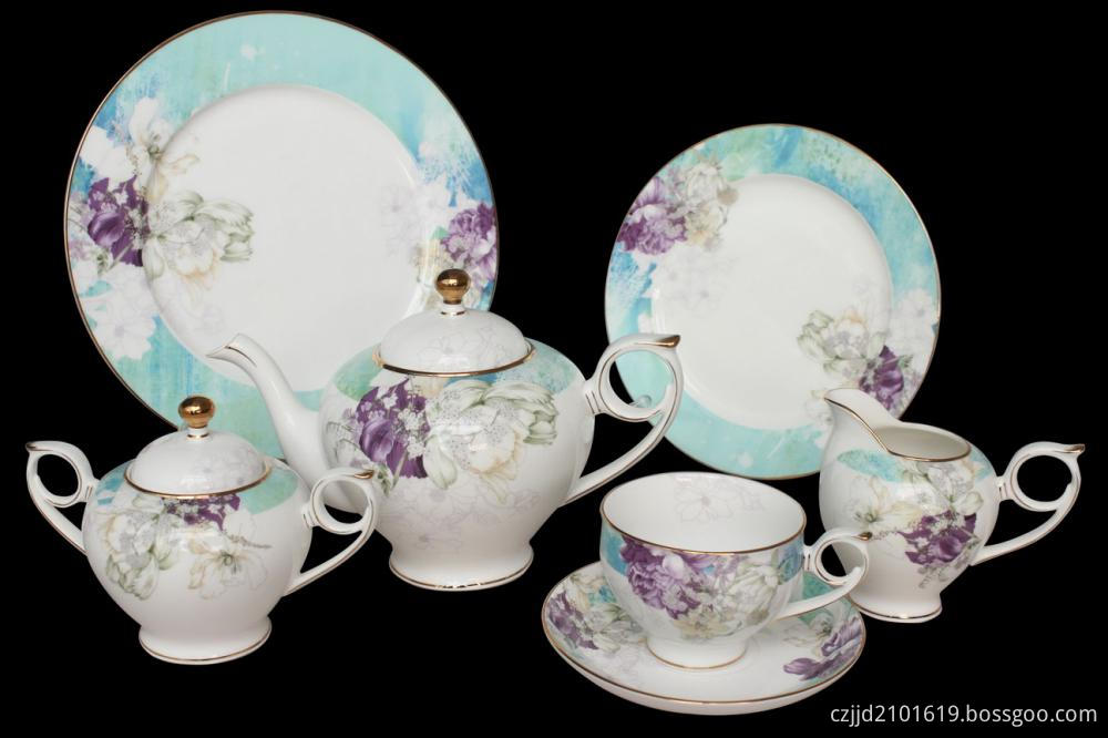 New Bone Tea Set 17pc