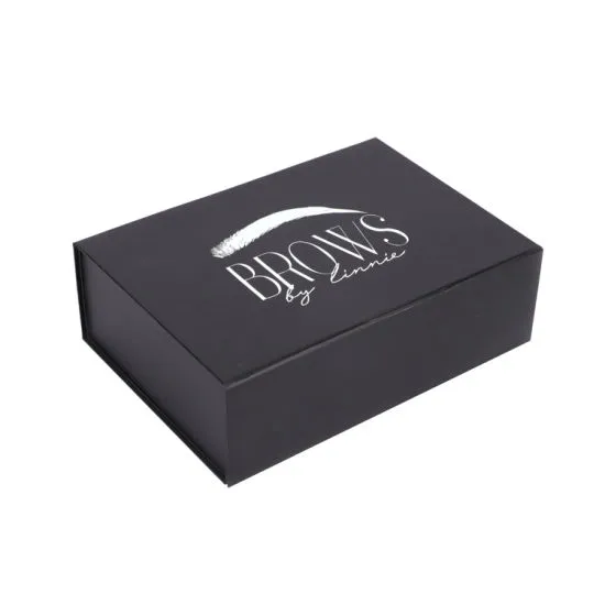 Customized Black Magnetic Folding Gift Paper Box
