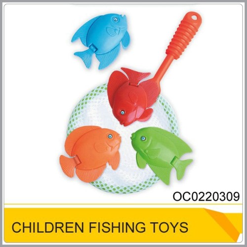 Kids plastic toy fishing rods Mini plastic toy fish nets OC0220309