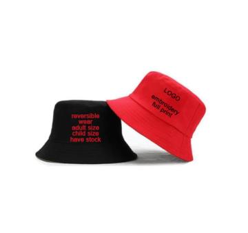 Wholesale Solid Cotton Bucket Hats with Custom Embroidered Logos