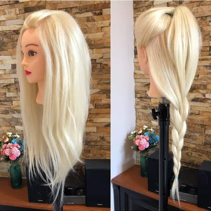 Mannequin Training Head human hair hairstyles teaching head Hairdresser Training Model for hairdressers wig Mannequin head