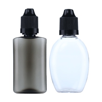 15ml & 30ml Rotary Cap Oil Injection Bottle Dispenser - Transparent Plastic Lampblack Small Bottles