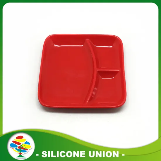 Square Shape Food Grade Silicone Dinner Plate