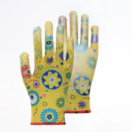 Popular PU Coated Multicolor Safety Labor Gloves