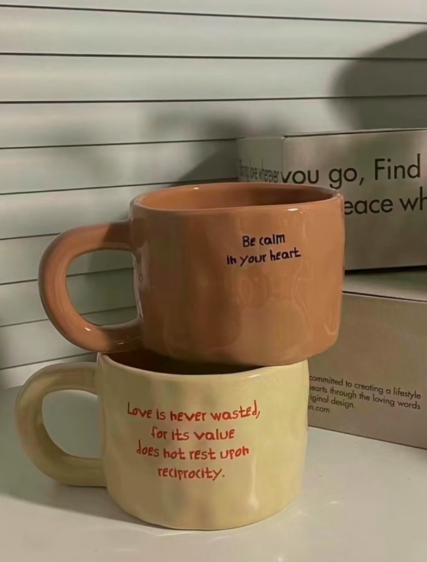 Inspirational Quote Ceramic Mugs Set