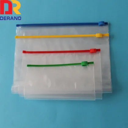 clear pe plastic bag with slider