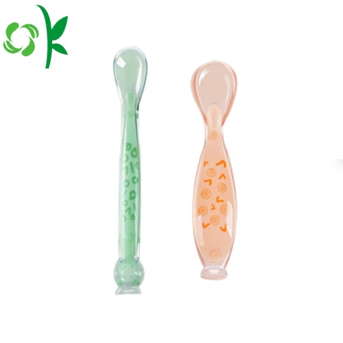 Cuchara de alimentación para bebé BPA Free Soft Silicone Spoon