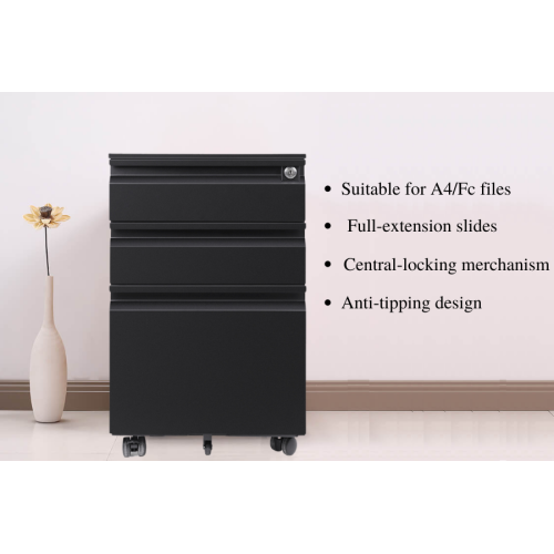 Mobile da ufficio con 3 cassetti sotto la scrivania File Cabinet