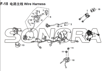 F-18 Wire Harness XS150T-8 CROX For SYM Spare Part Top Quality