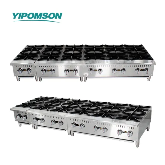 Energy-efficient stainless steel gas cooktop for hotels