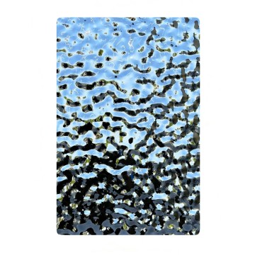 Placa em relevo de aço inoxidável 1