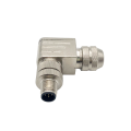 Right Angle B-Code Shielded M12 Male Plug Connector