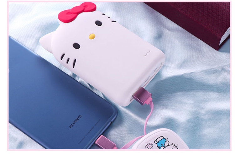 Cute Hello-kitty Portable Powerbank Case For smart phone