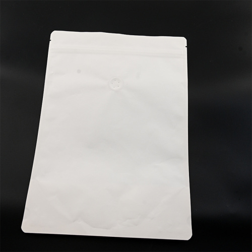 Bolsa de café branco com válvula de desgaseificação unidirecional