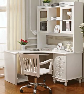 SH home computer desk with bookshellf