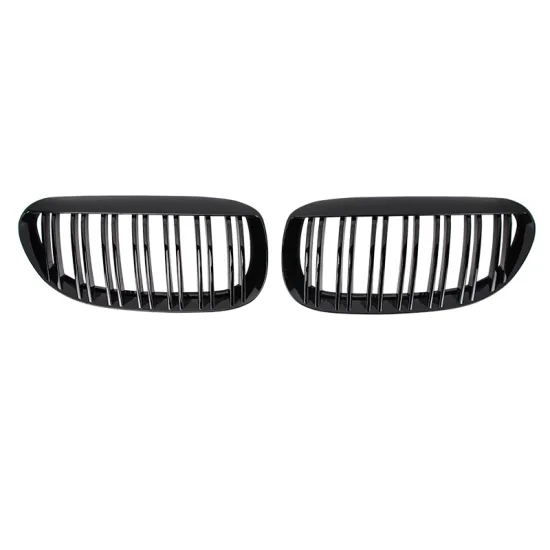 Custom Glossy Black Center Honeycomb Mesh Bumper Car Grille for BMW E63 2004-2010