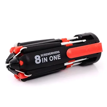 Eight-in-One Screwdriver with LED Flashlight