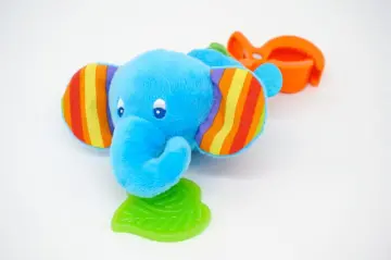 Small Elephant Plush Toy with Hanging Clamps
