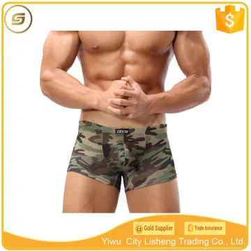 Wholesale retail camouflage printing sexy boxer for men/ men's crazy underwear sexy