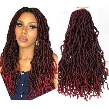 Faux Locs Crochet Hair Synthetic Braids Braiding Hair Extensions Wavy Curly Soft Goddess Locs Pre Looped Small Dreadlocks