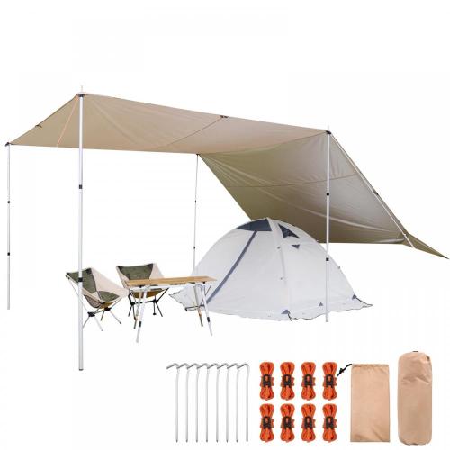 17 × 10ft stort camping telt tarp krisesenter