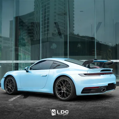 Glossy Golden Sky Car Wrap