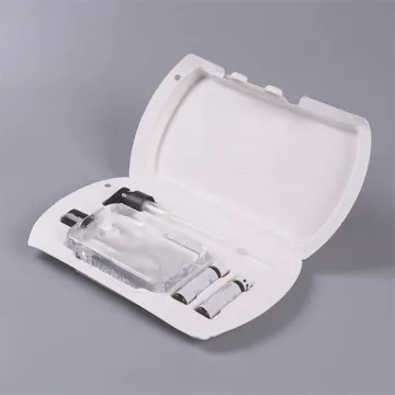 Biodegradable pulp molded shampoo clamshell packaging box