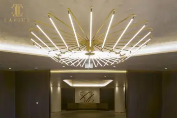 Modern fancy art deco led ring chandelier