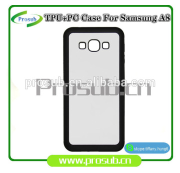 2d sublimation heat transfer PC +TPU silicon blank cell phone case for Prosub-Samsung A8
