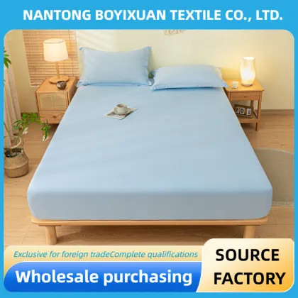 Sky Blue Household Fitted Sheet