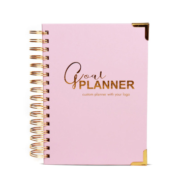 A5 Spiral Binding Pink Pink sin fecha Planificador de goles diarios sin fecha