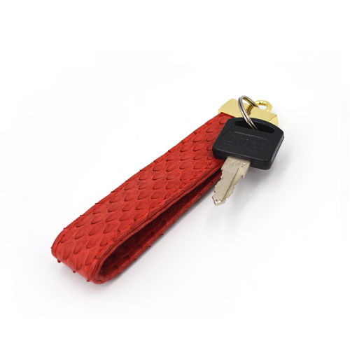 Key Chain Top Quality Metal Keyring Python Leather Key Chain Factory