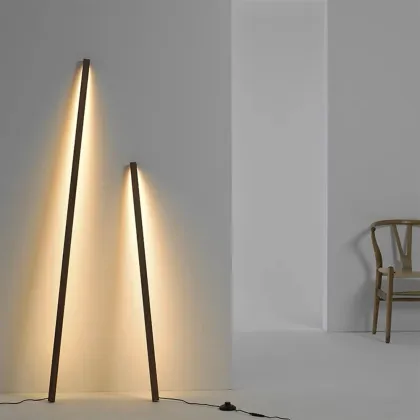 Nordic Solid Wood LED Floor Lamp for Bedroom and Living Room