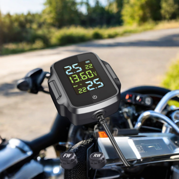 87psi Accuracy External Sensor Panasonic Battery Solar TPMS for Motorcycle Tire Pressure Monitoring