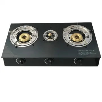 China Gas Stove with Tempered Glass Top - 3 Burner Kitchen Appliance