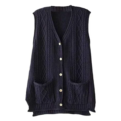 Women's Sweater Vest Button Down
