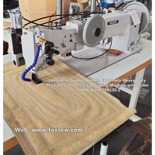 Model SEIKO Tempat Tidur Datar Lengan Panjang Mesin Jahit Lockstitch Pakan Majemuk Tugas Berat Ekstra