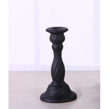 Candelabro de cristal Twist negro mate