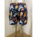 Cute astronaut print men's beach shorts