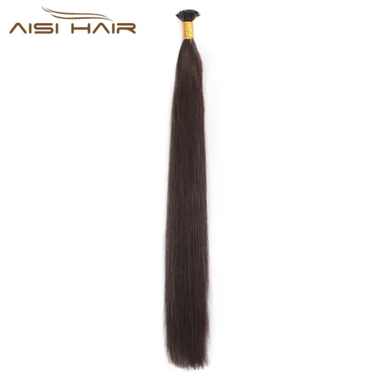 Aisi Hair Double Drawn Pre Bonded I Tip Brazilian Human Hair Extension Keratin I Tip Hair Extensions for Women